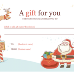 Christmas Gift Certificate – Download A Free Personalized Pertaining To Free Christmas Gift Certificate Templates