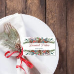 Christmas Place Cards Printable Template, Editable Names Within Christmas Table Place Cards Template