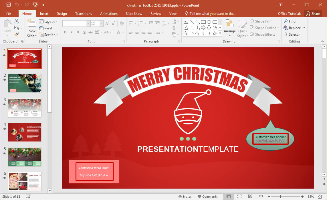 Christmas Presentation Template For Powerpoint Regarding Powerpoint Default Template