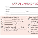 Church Capital Campaign Pledge Card Samples pertaining to Church Pledge Card Template