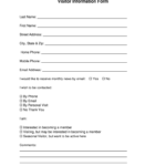 Church Visitor Form Pdf – Fill Online, Printable, Fillable Regarding Church Visitor Card Template