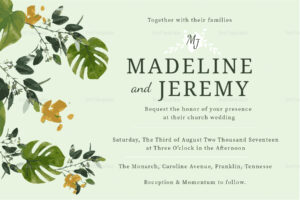 Church Wedding Invitation In Landscape And Portrait with Church Wedding Invitation Card Template