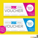 Clean And Modern Gift Voucher Template Psd | Psdfreebies Intended For Company Gift Certificate Template