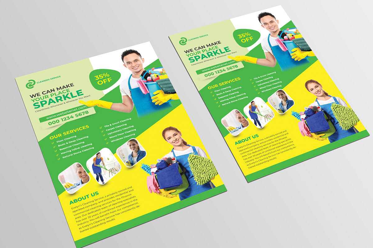 Cleaning Flyer Template On Sdm Creative Collective With Regard To Commercial Cleaning Brochure Templates