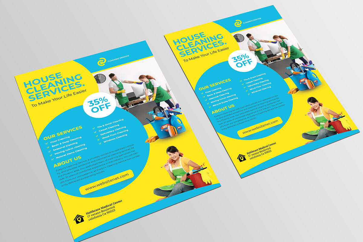Cleaning Services Flyer Template On Student Show With Commercial Cleaning Brochure Templates