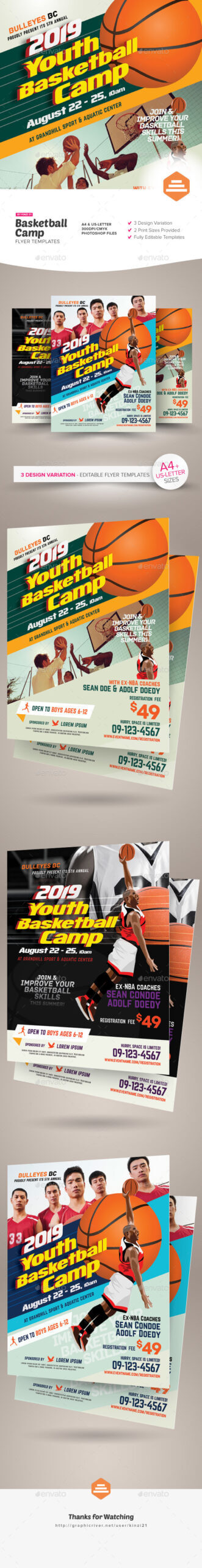 Clinic Graphics, Designs & Templates From Graphicriver Throughout Basketball Camp Brochure Template