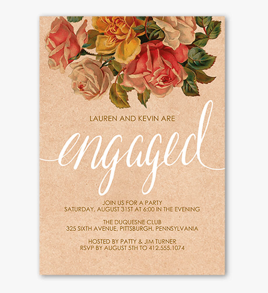 Clip Art Engagement Party Invitations Templates – Engagement Within Engagement Invitation Card Template