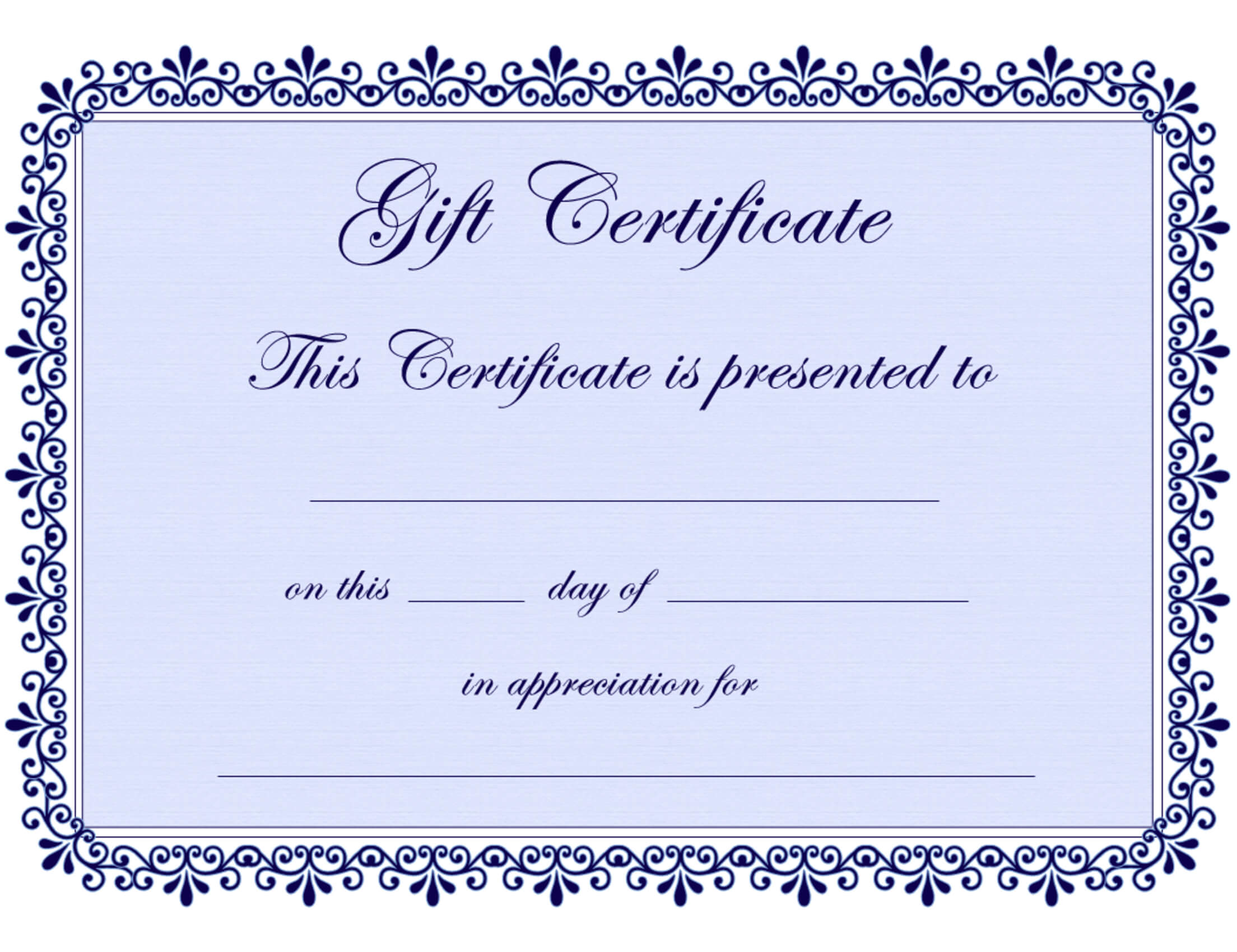 Clipart Gift Certificate Template Intended For Present Certificate Templates