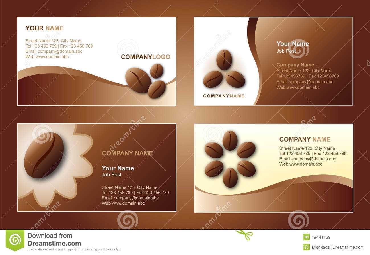 Coffee Business Card Template Stock Vector – Illustration Of In Coffee Business Card Template Free