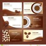 Coffee Business Card Template Vector Set Design Stock Vector throughout Coffee Business Card Template Free
