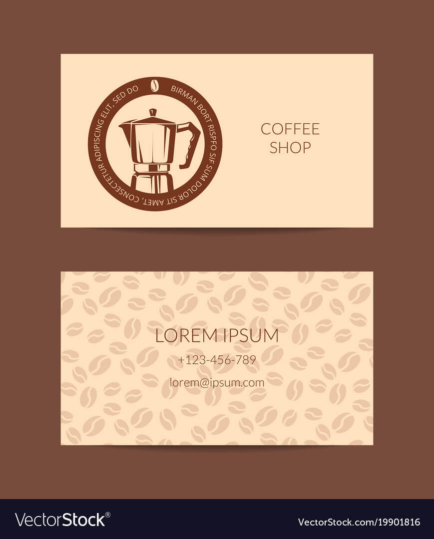 Coffee Shop Or Company Business Card Regarding Coffee Business Card Template Free