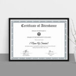 College Students Attendance Certificate Template Regarding Attendance Certificate Template Word