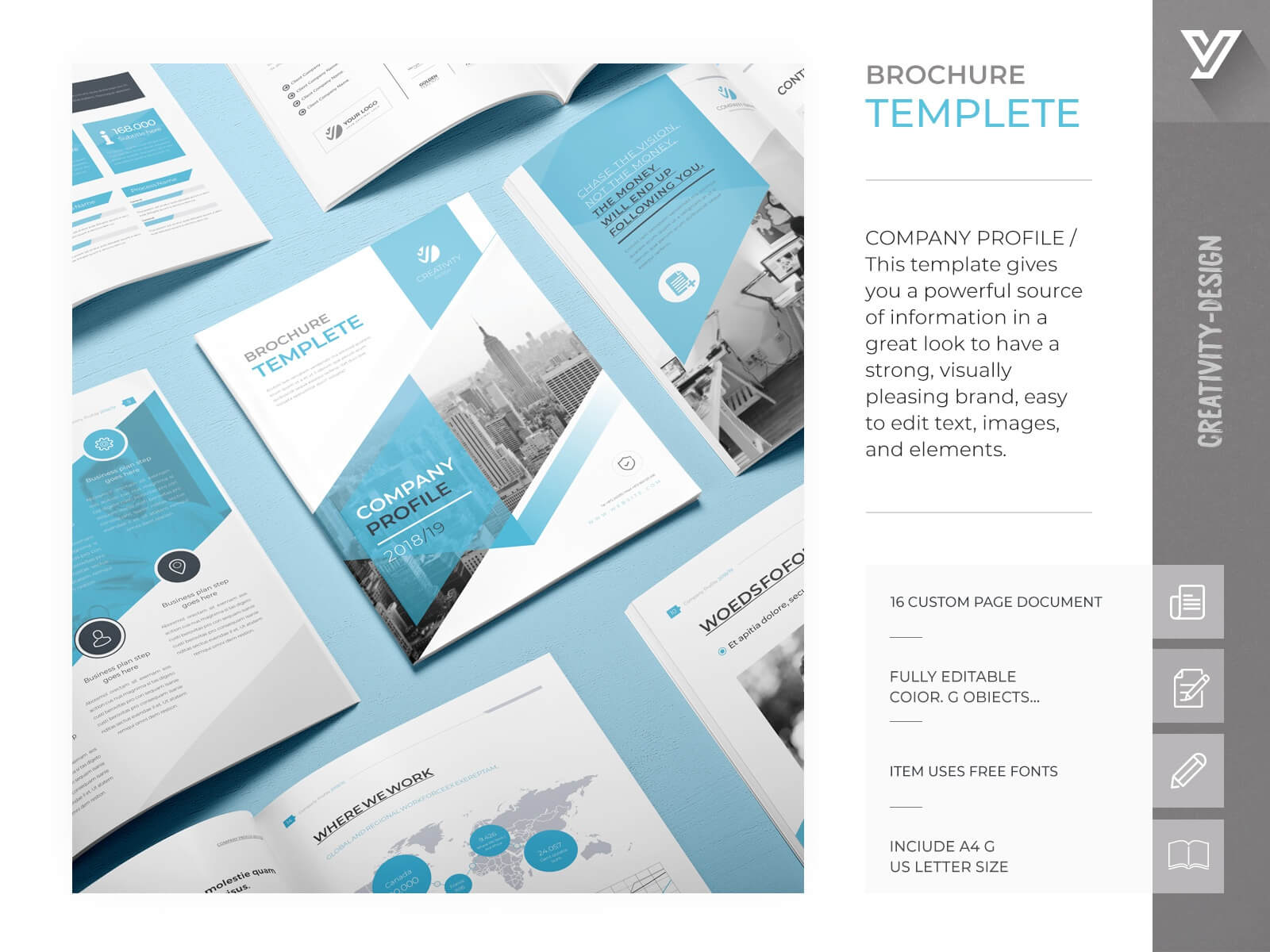 Company Profilecreativity Design On Dribbble Inside Adobe Indesign Brochure Templates
