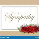 Condolences Sympathy Card Floral Red Roses Bouquet And With Regard To Sorry For Your Loss Card Template