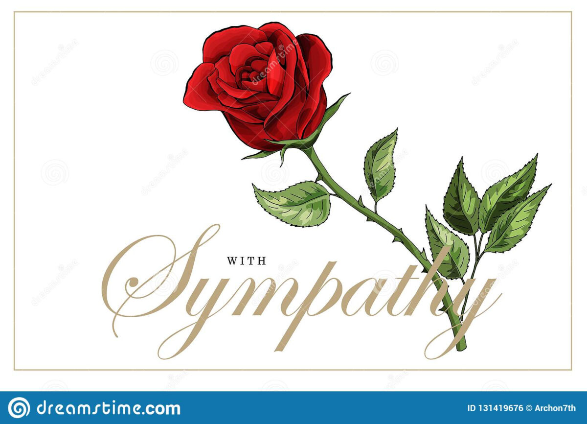 Condolences Sympathy Card Floral Red Roses Bouquet And Within Sorry For