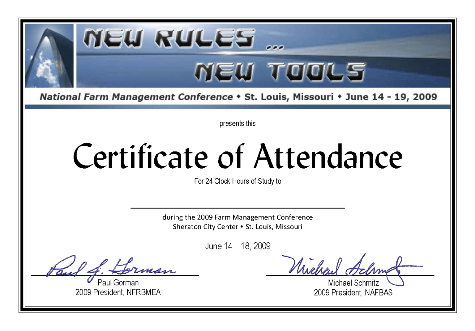Conference Certificate Of Attendance Template - Sample Professional