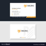 Construction Business Card With Letter M In Construction Business Card Templates Download Free