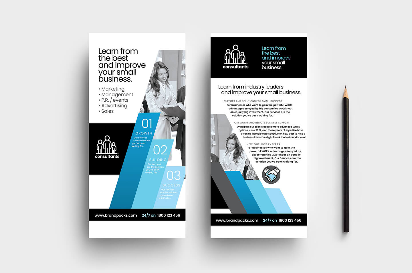 Consultant Dl Rack Card Template – Psd, Ai & Vector – Brandpacks Intended For Dl Card Template