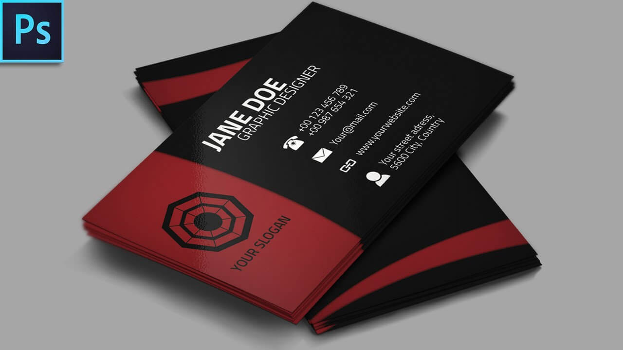 Cool Creative Business Card + Psd – Photoshop Tutorial Throughout Visiting Card Templates For Photoshop