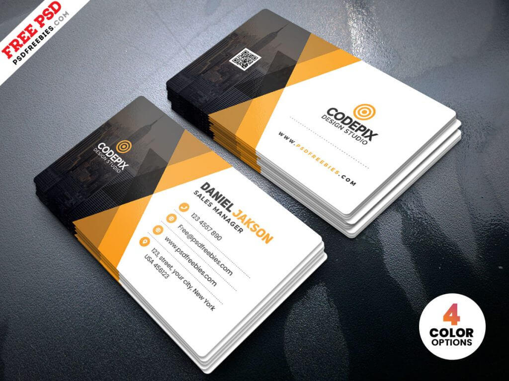Corporate Business Card Template Psd – Free Download For Business Card Template Photoshop Cs6