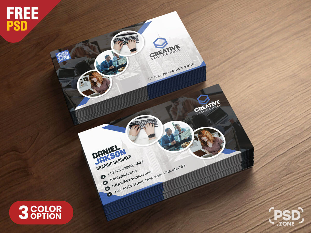 Corporate Business Card Template Psd – Uxfree With Visiting Card Psd Template