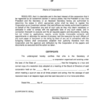 Corporate Resolution Template – Fill Online, Printable Pertaining To Corporate Secretary Certificate Template