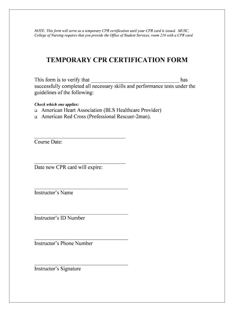 Cpr Form – Fill Out And Sign Printable Pdf Template | Signnow Intended For Cpr Card Template
