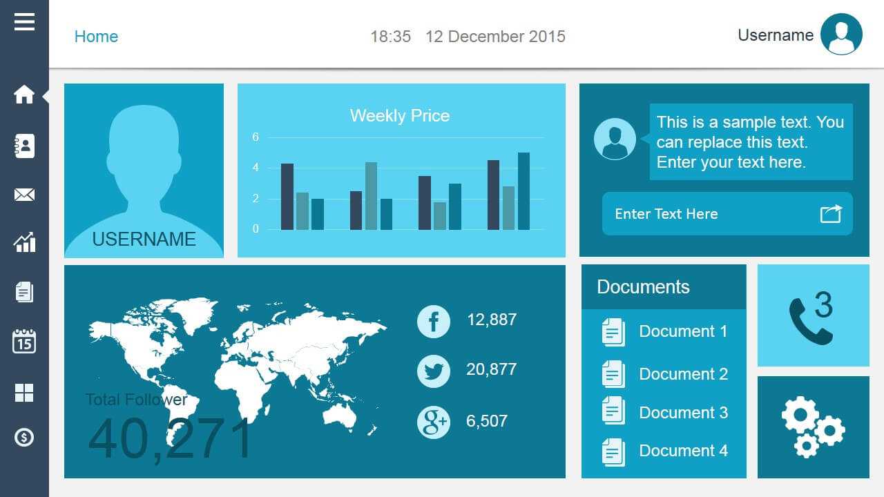 Create Dashboard Slides In Powerpoint Using Smart Dashboard Throughout Powerpoint Dashboard Template Free