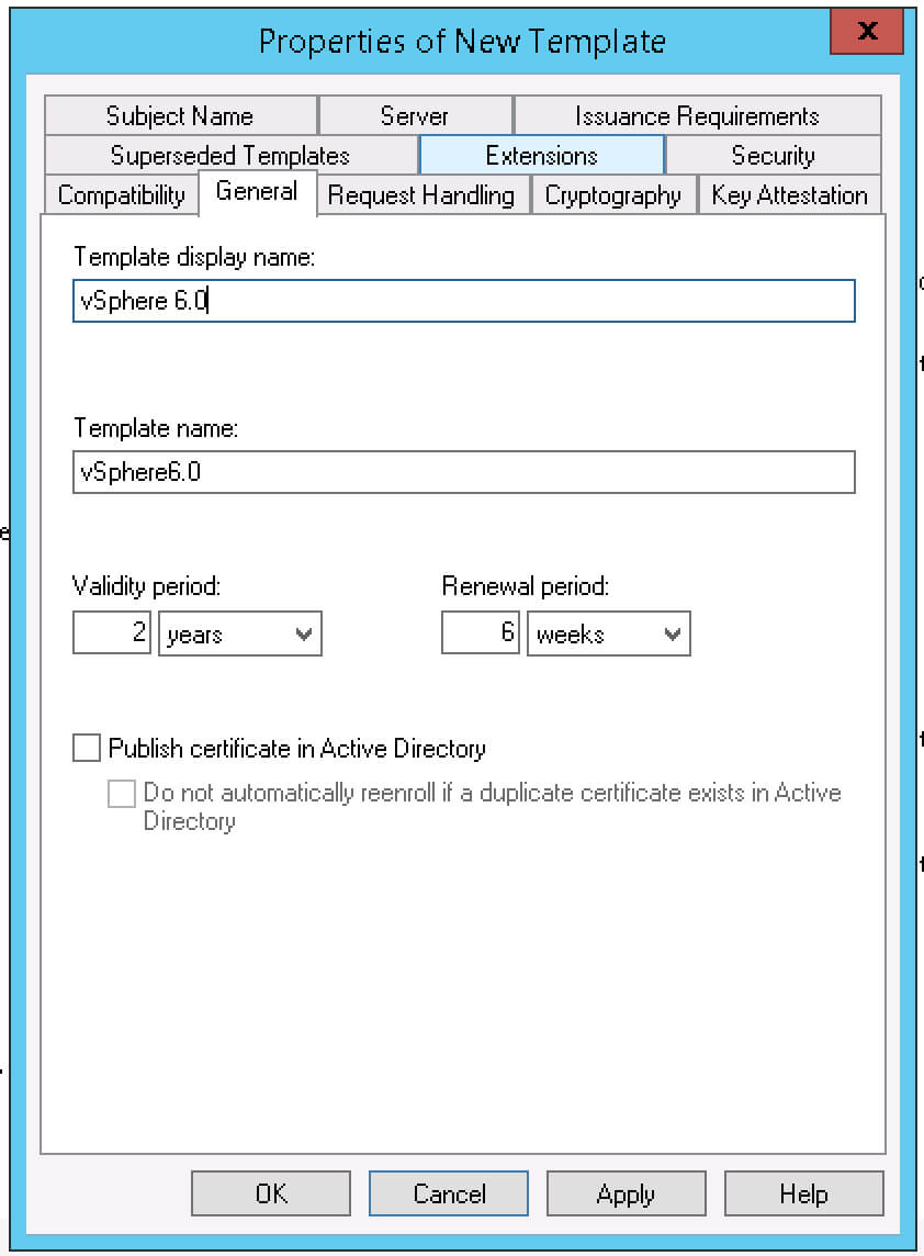 Creating A Vsphere 6 Certificate Template In Active With Regard To Active Directory Certificate Templates