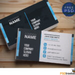 Creative And Clean Business Card Template Psd | Psdfreebies for Name Card Design Template Psd