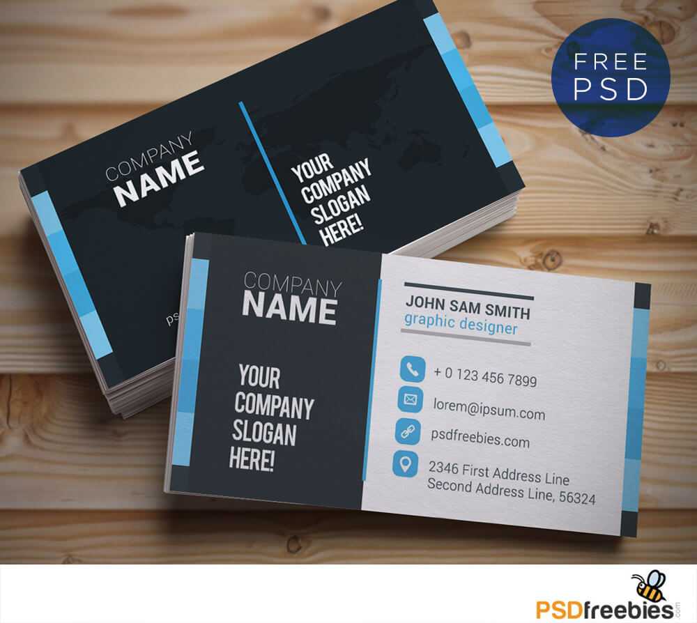 Creative And Clean Business Card Template Psd | Psdfreebies In Templates For Visiting Cards Free Downloads