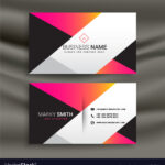 Creative Bright Business Card Design Template Within Calling Card Free Template