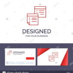 Creative Business Card And Logo Template Sticky, Files, Note In Pages Business Card Template