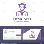Creative Business Card And Logo Template Student, Education With Graduate Student Business Cards Template
