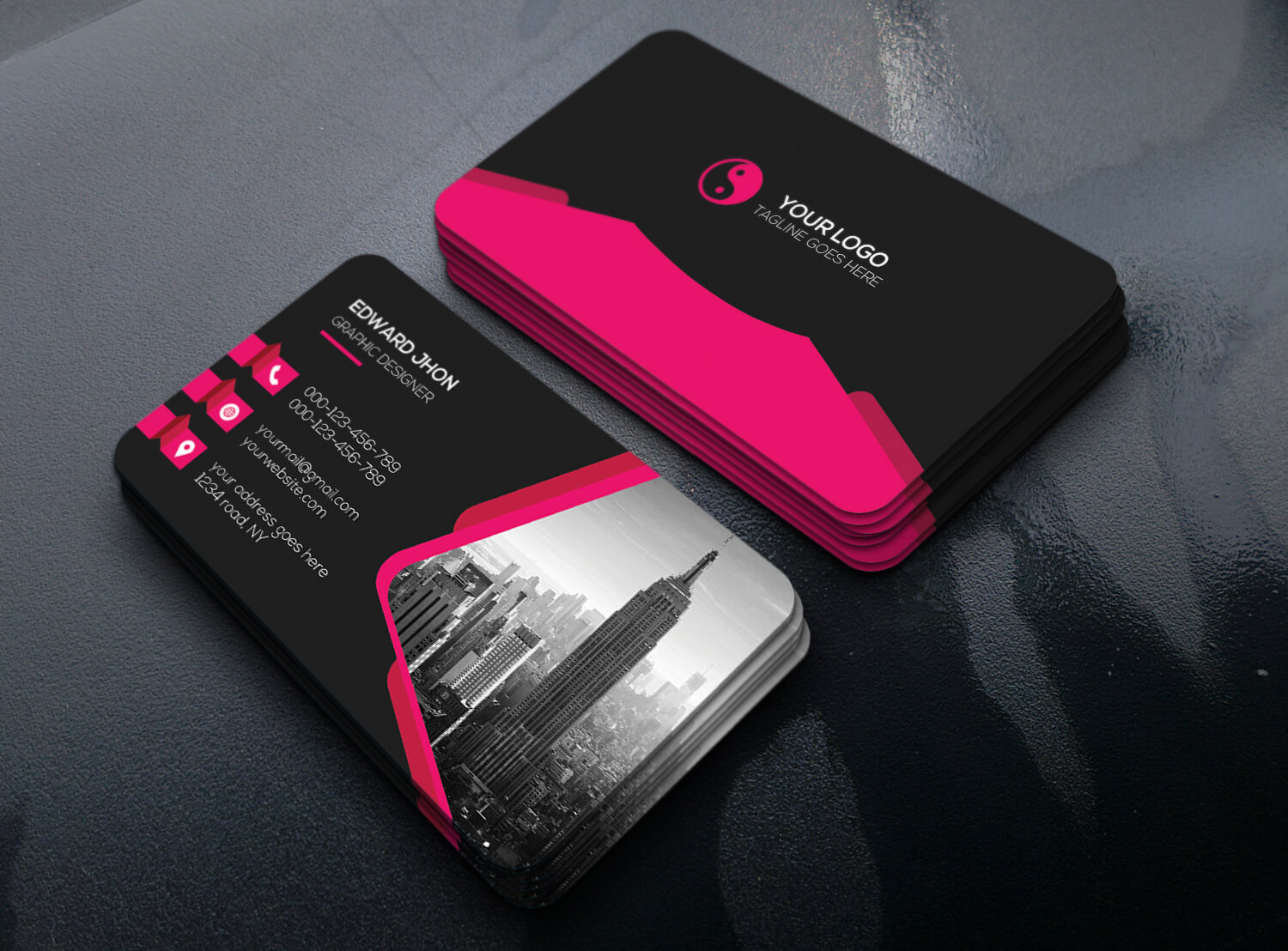 Creative Business Card Free Psd Template – Download Psd Throughout Visiting Card Templates Psd Free Download