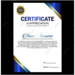 Creative Certificate Of Appreciation Award Template With Pertaining To Certificate Of License Template