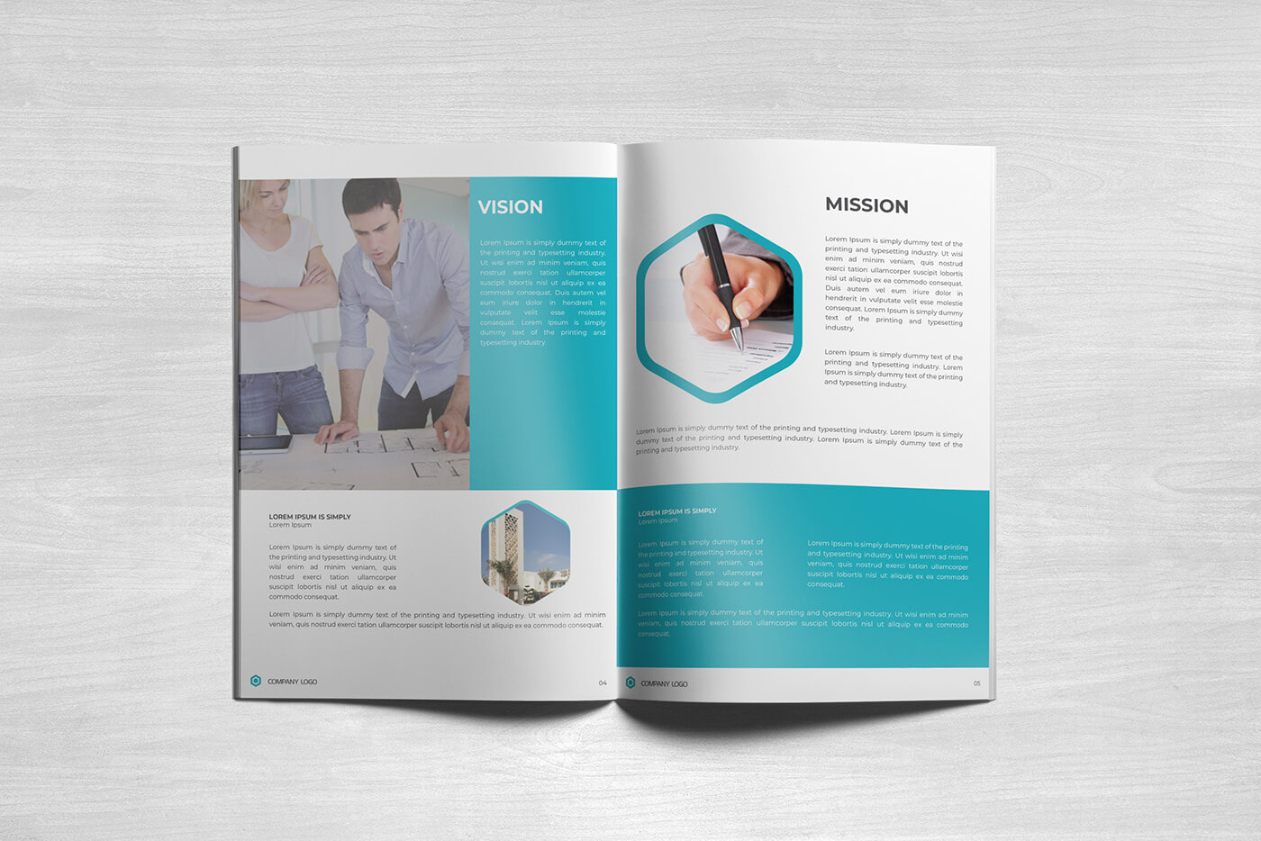 Creative Company Profile | Free Template Download On Behance With Free Illustrator Brochure Templates Download
