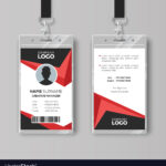 Creative Id Card Template With Black And Red Pertaining To Id Card Template Ai