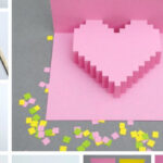 Creative Ideas - Diy Pixel Heart Popup Card with regard to Pixel Heart Pop Up Card Template