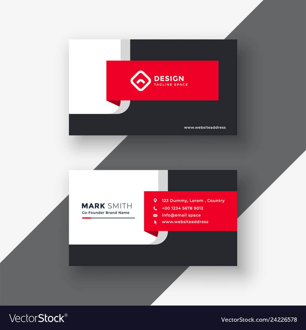 Creative Red Professional Business Card Template Regarding Professional Name Card Template