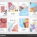 Creative Tropical Summer Cards Trendy Style Collage Hand Pertaining To Birthday Card Collage Template