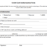 Credit Card Authorization Form Templates [Download] with Authorization To Charge Credit Card Template