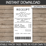 Credit Card Favor Tags Template Within Credit Card Receipt Template