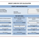 Credit Card Payoff Calculator Intended For Credit Card Bill Template