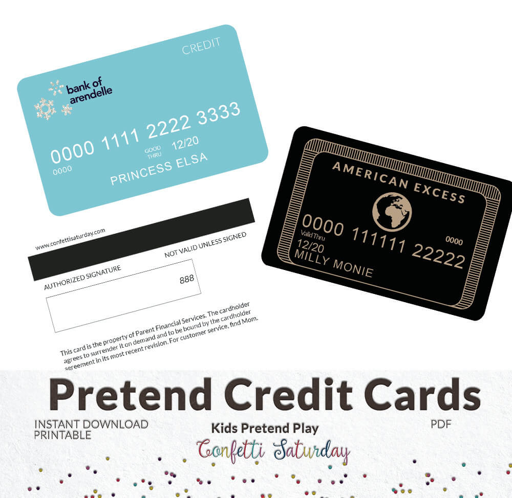 Credit Card Template For Kids ] – Kids Credit Card Pretend Inside Credit Card Template For Kids