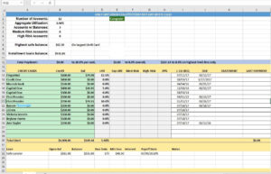 Credit Card Utilization Tracking Spreadsheet - Credit Warriors with Credit Card Statement Template Excel