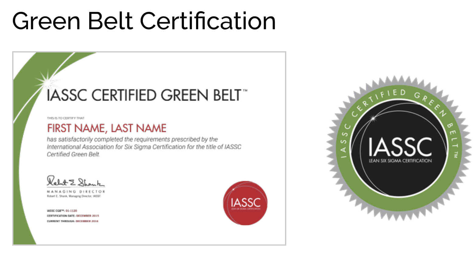 Cssgb – Lean Six Sigma Green Belt Online Self Paced – 12 Months E Learning  Access Pertaining To Green Belt Certificate Template