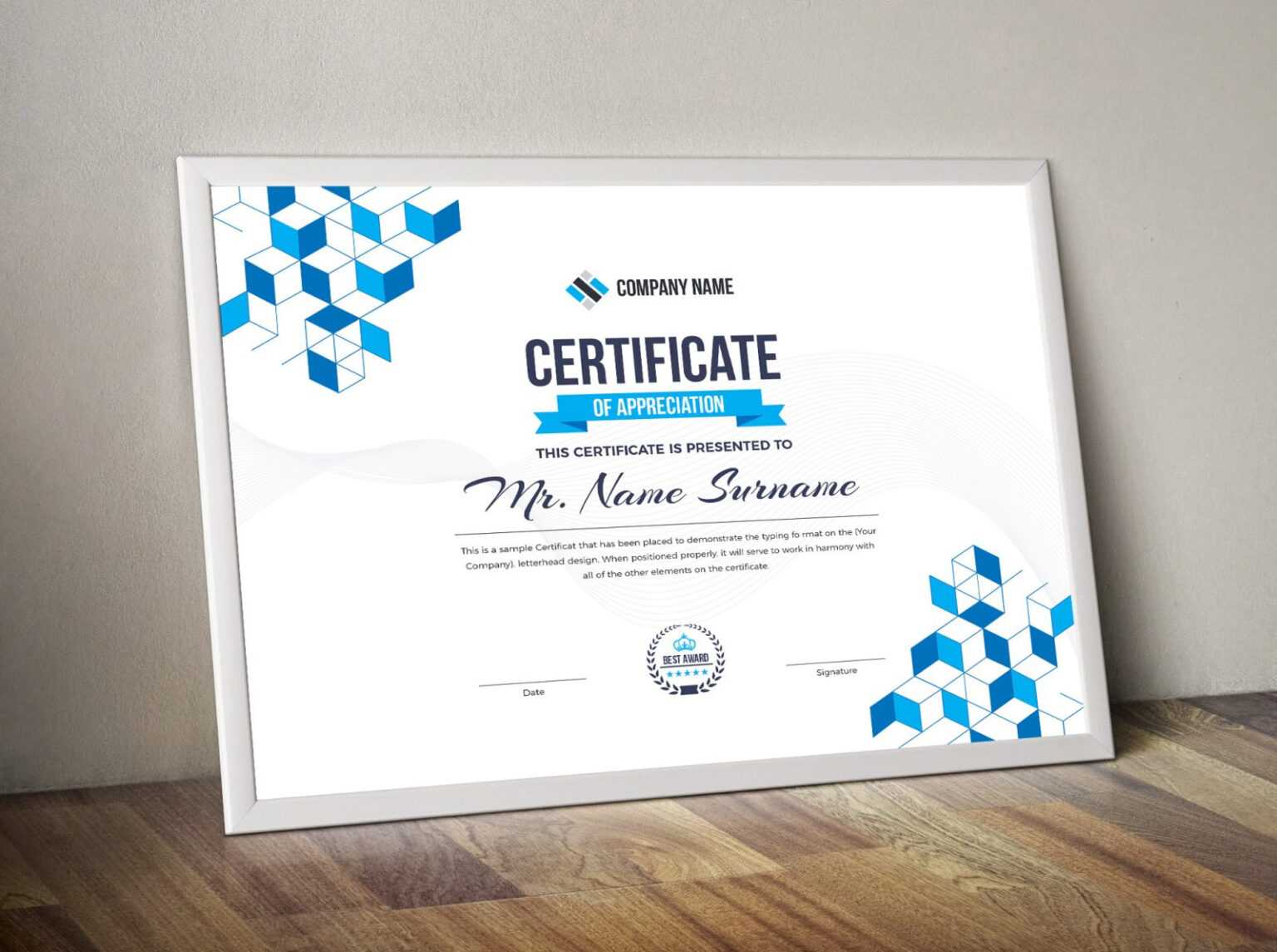 Landscape Certificate Templates