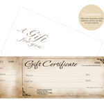 Custom Gift Certificates Cards With Envelopes 100 Set – Rustic Inside Custom Gift Certificate Template