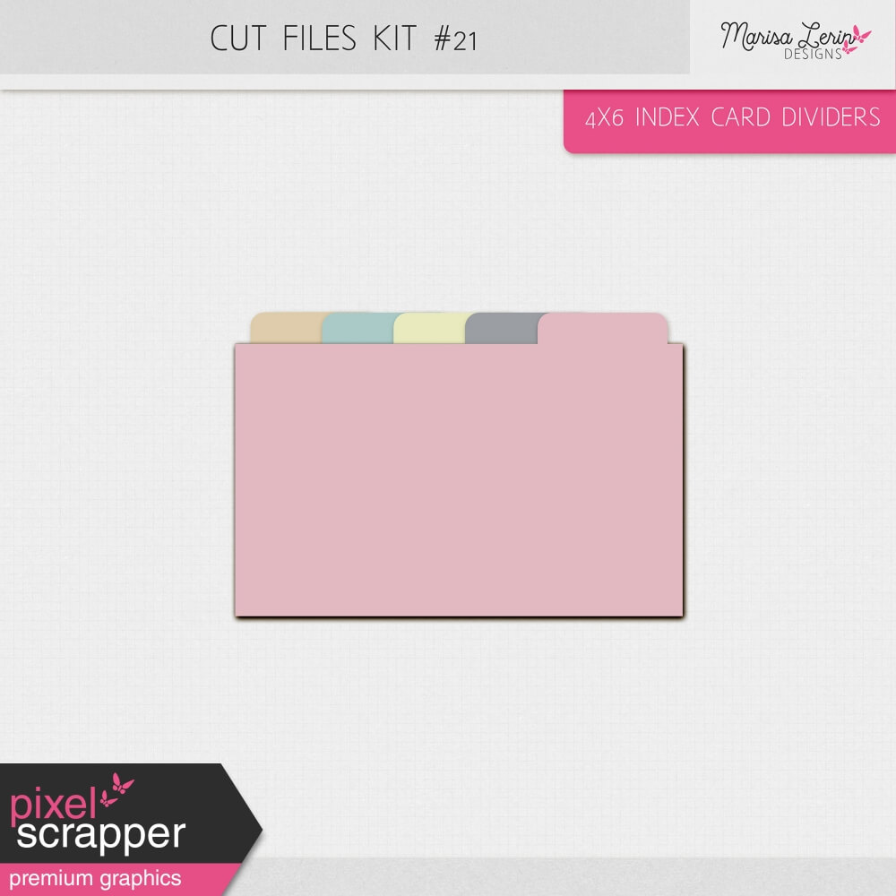 Cut Files Kit #21 – 4X6 Dividersmarisa Lerin Graphics Inside 4X6 Note Card Template